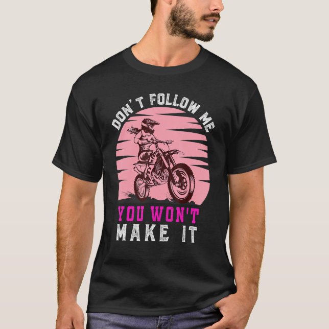 T-shirt Vélo droit Moto course Motocross Girl Citation 6 (Devant)