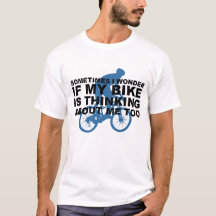 Vélo drôle pensant au noir bleu de citation