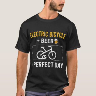T-shirt Vélo électrique de jour de la bière E vélo Ebike