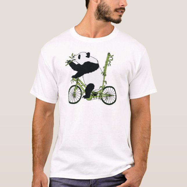 T-shirt Vélo en bambou de monte d'ours panda (Devant)
