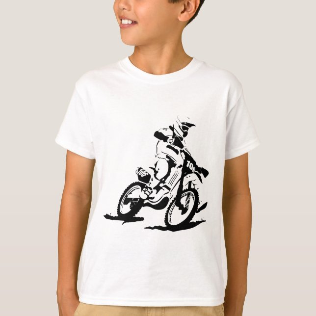 T-shirt Vélo et cavalier simples de Motorcross (Devant)