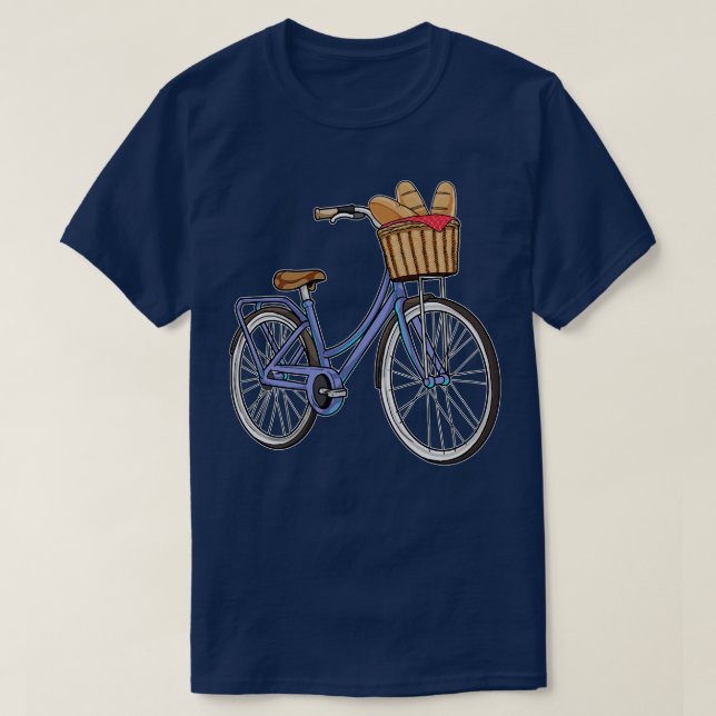 T-shirt Vélo femme avec panier (Design devant)