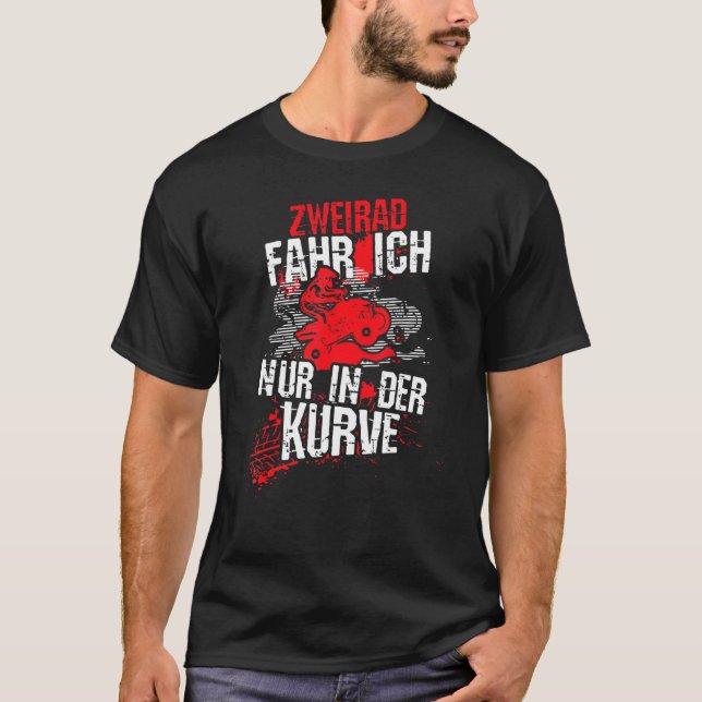 T-shirt Vélo, Je Conduis Seulement Dans La Courbe, Quad At (Devant)