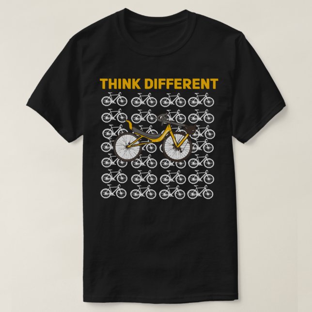 T-shirt Vélo pliant Penser différemment (Design devant)