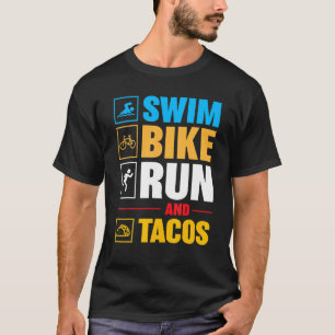 T-shirt Vélo Pour Hommes Femmes Baignade Vélo Course & Tac