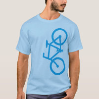 Vélo, silhouette verticale, conception bleue
