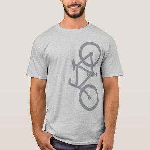 T-shirt Vélo, silhouette verticale, conception grise
