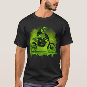 T-shirt Vélo tout terrain couleur eau verte