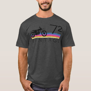 T-shirt Vélo vintage Dirt 72 Motocross 50 ans Birthda