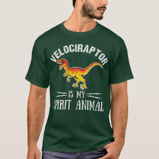 T-shirt Vélociraptor Est Mon Animal Spirituel Paléontologu