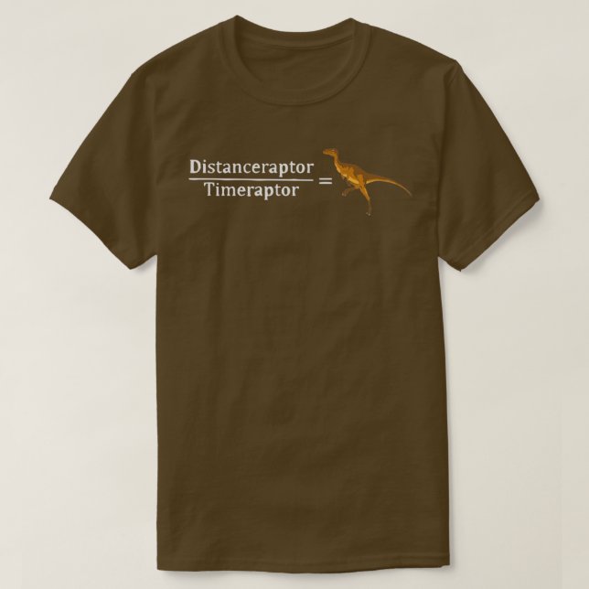 T-shirt Velociraptor Math Funny Dinosaur Velocity Formule  (Design devant)