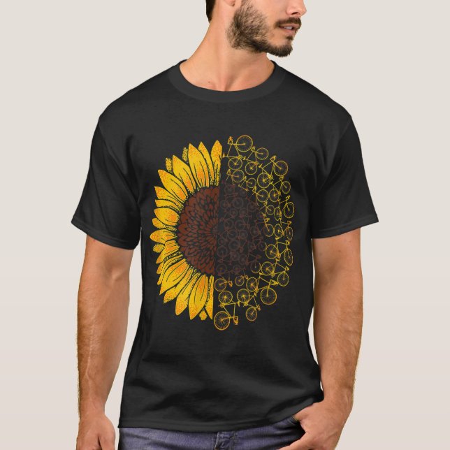 T-shirt Vélos Sunflower vélo Lover vélo vélo cadeau (Devant)