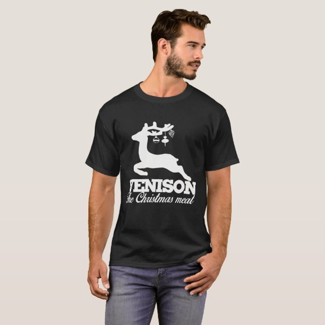 T-shirt Venaison la viande de Noël (Devant entier)