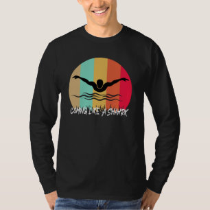 T-shirt Venant comme un requin - nageur rapide