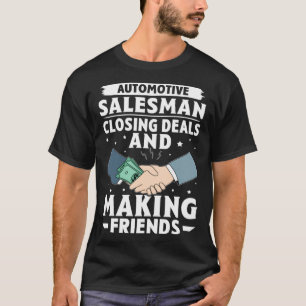 T-shirt Vendeur Automobile Clôturant Les Offres Et Frien