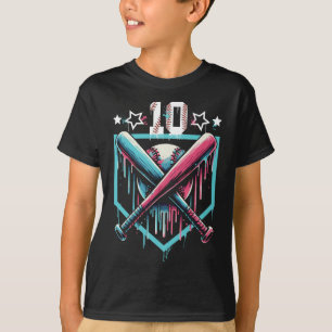 T-shirt Vendre Drip 10th Birthday Boys Numéro 10 Youth 10