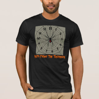 T-shirt Vendredi heureux le 13ème ! Visage d'horloge