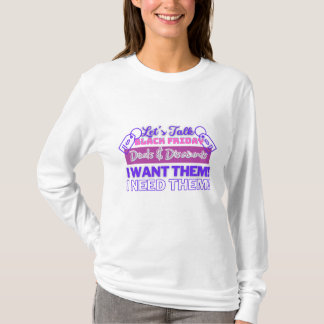 T-shirt vendredi noir - texte violet et rose