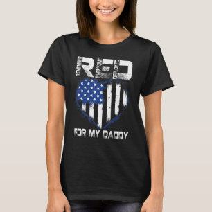 T-shirt Vendredi Rouge Rétro Drapeau américain Cœur Se sou