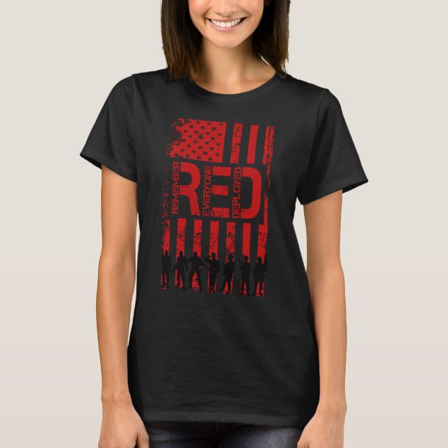 T-shirt Vendredi Rouge Se Souvenir De Tous Les Déployés Am (Devant)