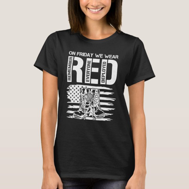 T-shirt Vendredi Rouge Souvenez-vous de tous ceux qui nous (Devant)