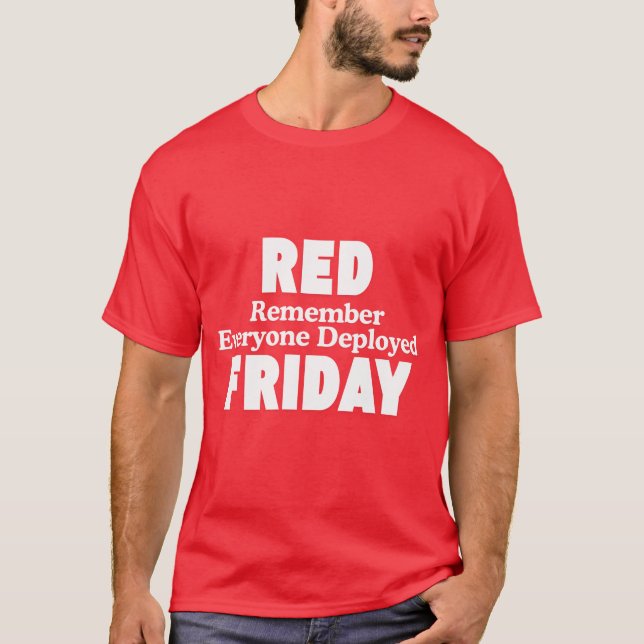 T-shirt vendredi rouge souvenez-vous de tous ceux qui sont (Devant)