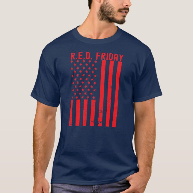 T-shirt Vendredi Rouge Souvenez-vous de toute personne dép (Devant)