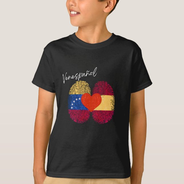 T-shirt “Venespañol” – Orgullo Venezuela y España (Devant)