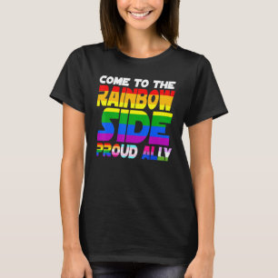 T-shirt Venez À Rainbow Side Fier Ally Pride Lgbt Les