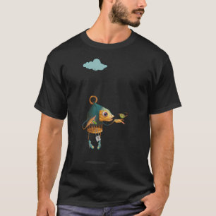 T-shirt Venez Dans Ma Prison Art De Cage À Oiseaux Flottan
