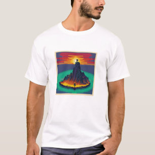T-shirt Venez visiter l'île fanstasy pixelée...