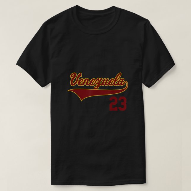 T-shirt Venezuela Baseball Franela Vinotinto Beisbol 23288 (Design devant)