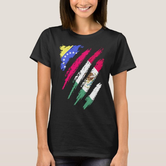 T-shirt Vénézuéla Drapeau Mexique Gros Patriot Pays Bande (Devant)