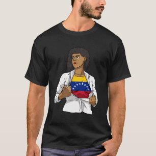 T-shirt Venezuela Fier Drapeau Vénézuélien Fille Hispaniqu