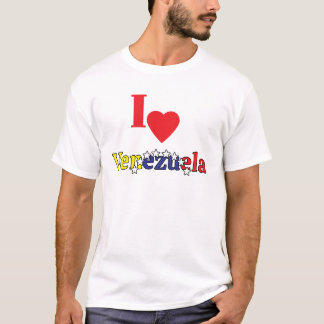 T-shirt vénézuélien, cœur d'homme, j'aime Venezuela ,Carac
