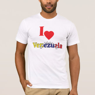 T-shirt vénézuélien,cœur d'homme, j'aime Venezuela ,drapea
