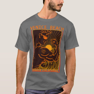 T-SHIRT VENICE BEACH MUSCLE BEACH SURF CALIFORNIE