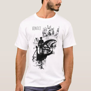 T-shirt Venice Mens Italie Chemise à thème