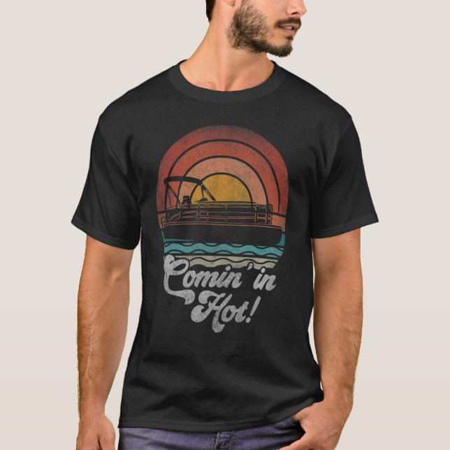 T-shirt Venir À Hot Pontoon Propriétaire Bateau Bateau Bat (Devant)