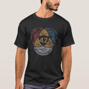 T-shirt Vénn Diagramme 42 Vie L'Univers Et Tout 8