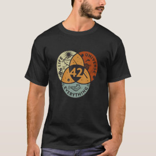 T-shirt Vénn Diagramme Vie L'Univers Et Tout - 42