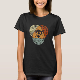 T-shirt Vénn Diagramme Vie L'Univers Et Tout 42