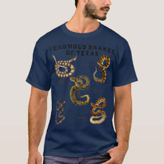 T-shirt Venomous Snakes of Texas Rattlesnake Copperhead