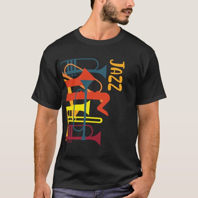 T-shirt Vent Instrument Musicien de jazz Trumpet Music Lov (Devant)
