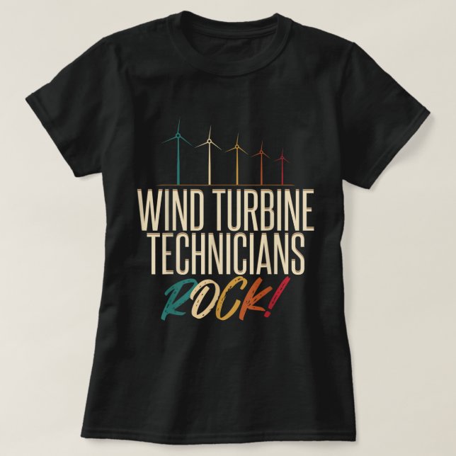 T-shirt Vent Turbine Technicien Rock Tech Drôle Appar cade (Design devant)