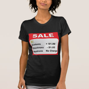 T-shirt vente de neutrons d'électrons de protons