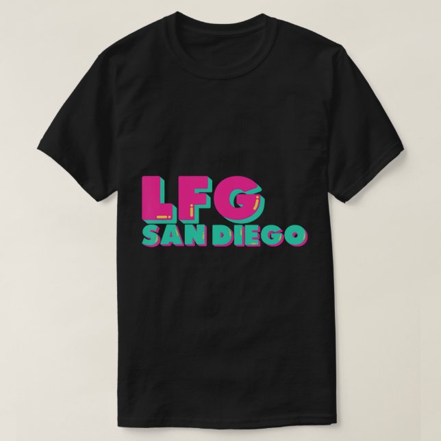 T-shirt Ventilateur de baseball de LFGSD San Diego Sports  (Design devant)