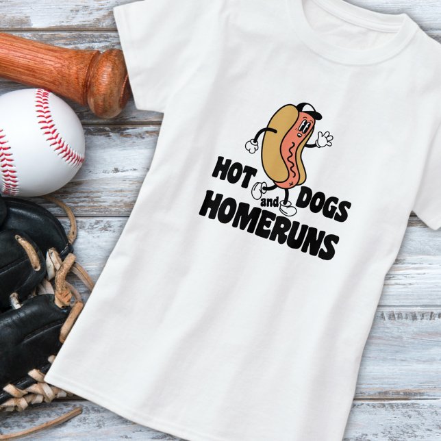 T-shirt Ventilateur De Baseball Et Chiens Chauds (Créateur téléchargé)