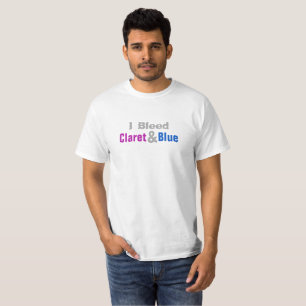 T-shirt Ventilateur de football Claret Bleu