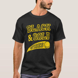 T-shirt Ventilateur de l'équipe de hockey Black & Gold Vib